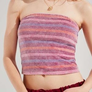 Urban Outfitters Glitter Striped Tube Top